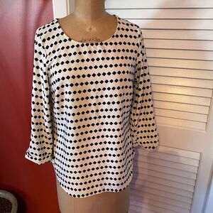 BRIXON IVY | black & white blouse XS